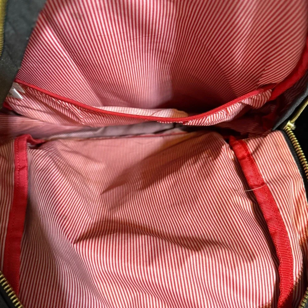 Herschel Supply Co. Backpack School Book Bag‎ Black Gold Zipper Travel